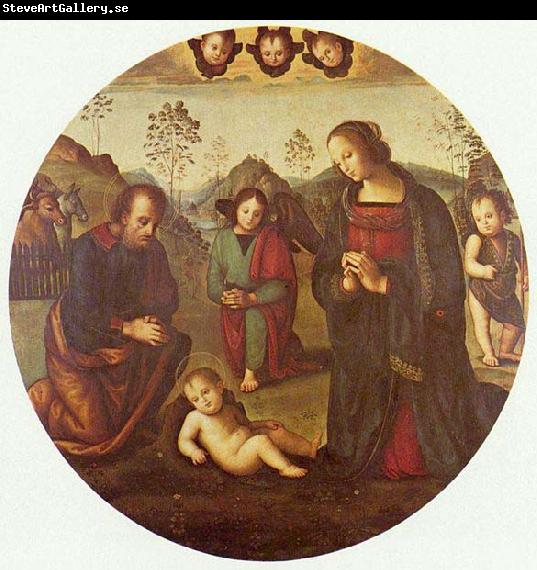 Pietro Perugino Christi Geburt, Tondo